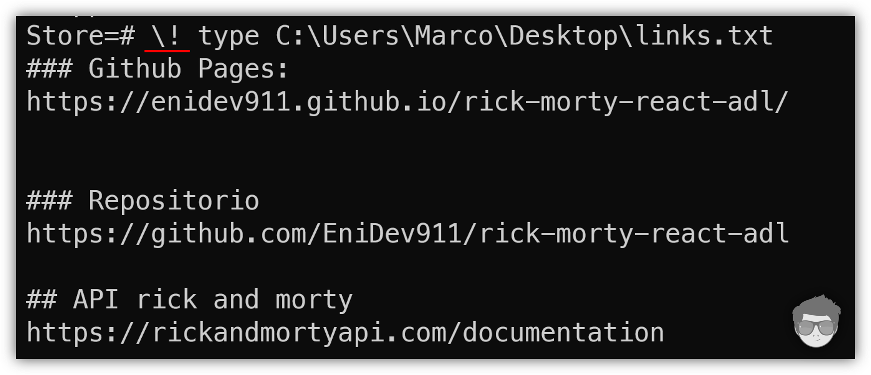 meta comando execute-command